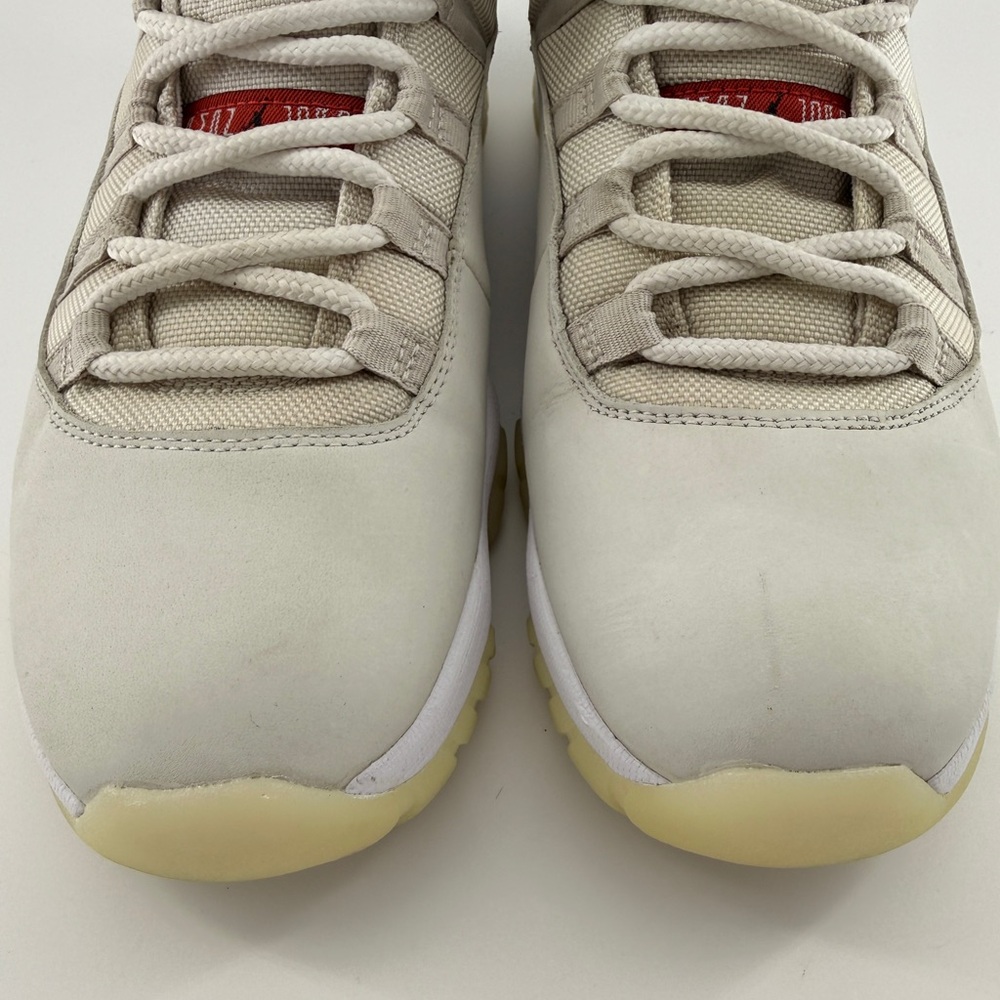 Air Jordan 11 Retro Platinum Tint Gym Red Men's Size 11 Sneakers - Picture 4 of 8